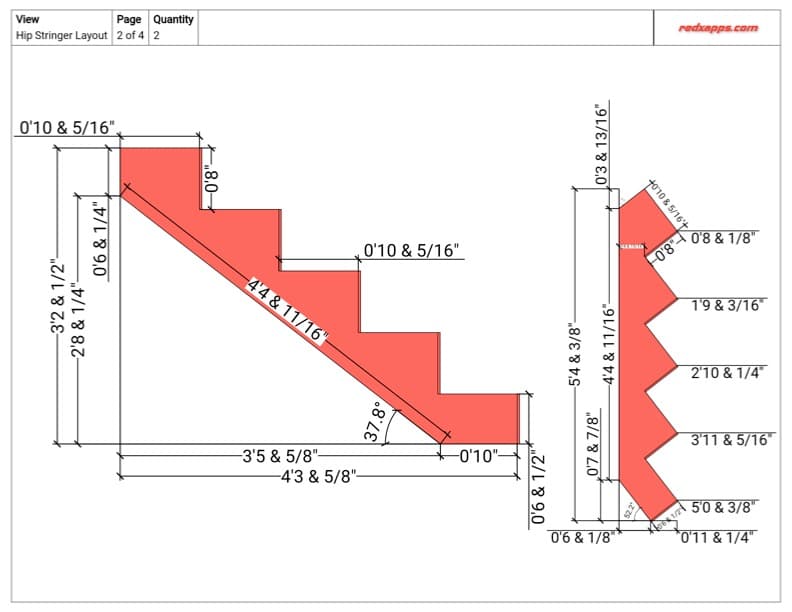 Deck Corner Hip Stringer