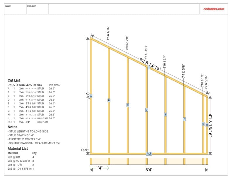 Angled Wall Blueprint
