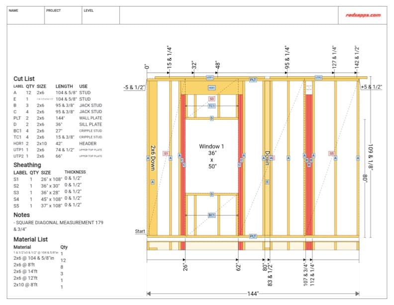 Straight Wall Blueprint